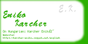 eniko karcher business card